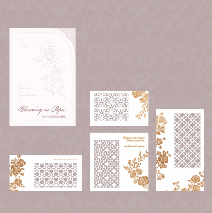 Blooming on Pages Hollow Embossed Paper
