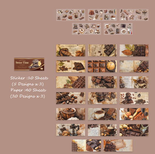 Chocolate Box Sticker & Paper Kit