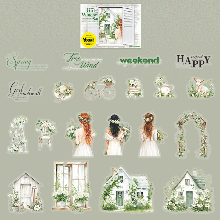 Window Sill Character Sticker Pack