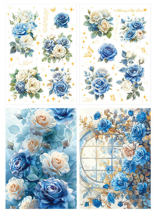 Rose Blooming PET Sticker Set