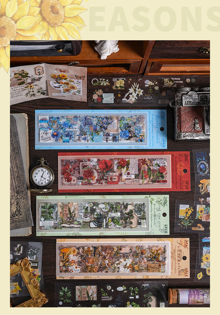 Aesthetic Seasonal PET Stickers Set