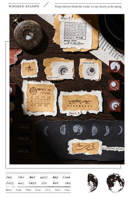 Galaxy Overflow Wooden Stamps Box