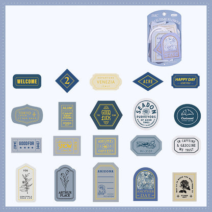 Collection Time Retro Stickers Set