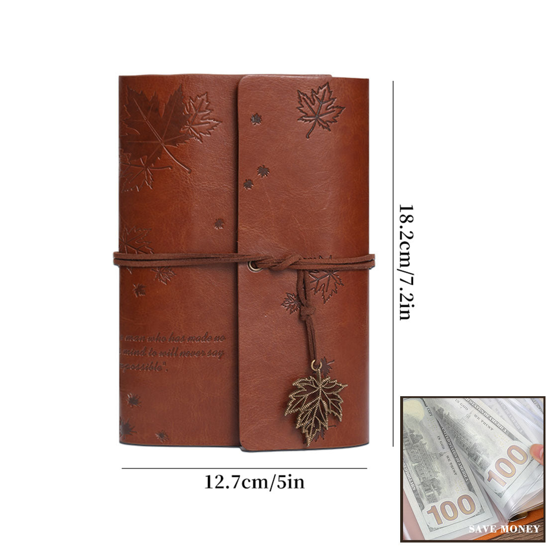 Maple Leaf Leather Journal Notebook