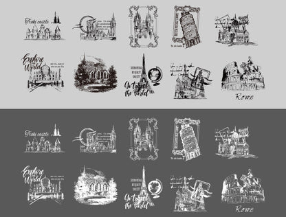 Vintage Tracing Paper Sticker Set