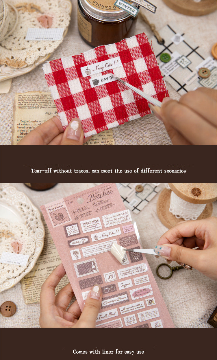 Cozy Vibe Fabric Stickers