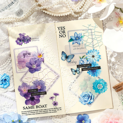 Leisurely Flower PET Sticker Set
