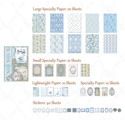 100PCS Rococo Vintage Journal Kit