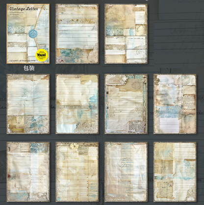 Vintage Letter Scrapbooking Paper