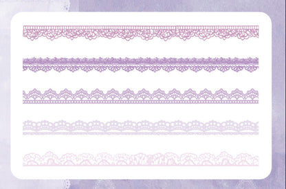 Flowers Lace PET Stickers Set