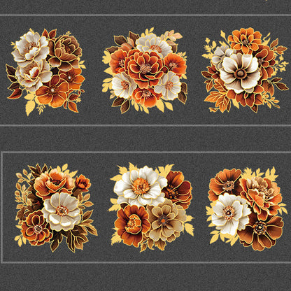 Dark & Gold Floral Washi Tape