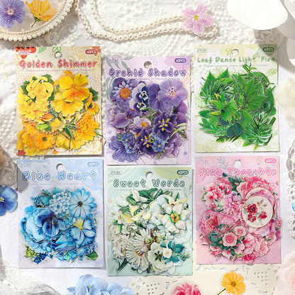 Leisurely Flower PET Sticker Set