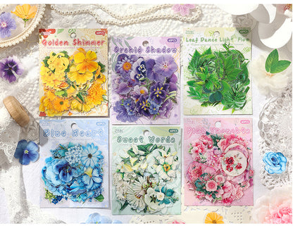 Leisurely Flower PET Sticker Set