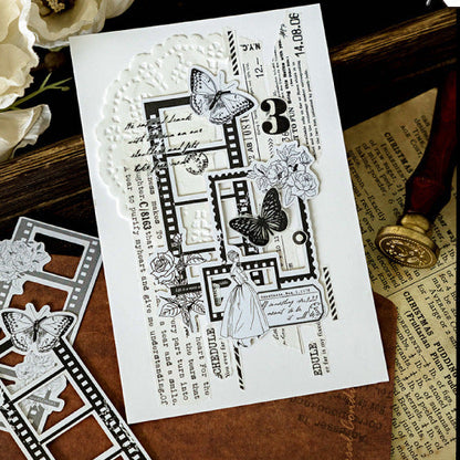 Hollow Collage Frame Sticker Paper Card