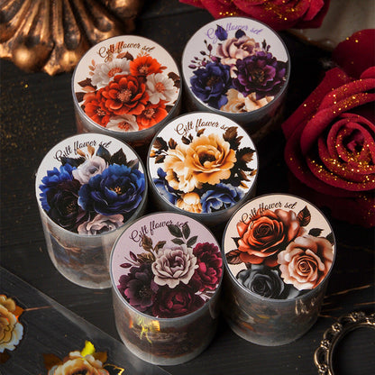 Dark & Gold Floral Washi Tape