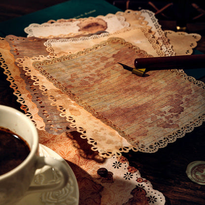 Vintage Hollow Lace Kraft Paper