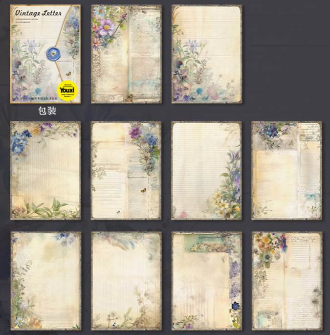 Vintage Letter Scrapbooking Paper