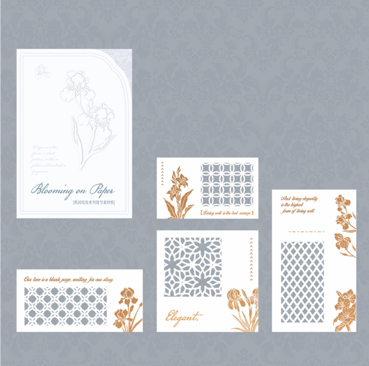 Blooming on Pages Hollow Embossed Paper