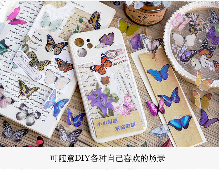 The World of Butterfly PET Sticker Set