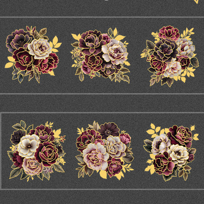 Dark & Gold Floral Washi Tape
