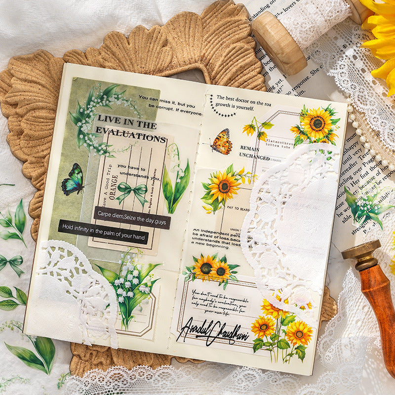 Flower House PET Sticker Set