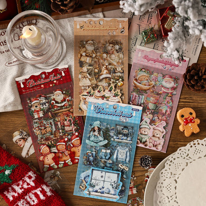 Christmas Snowy Night PET Stickers Set
