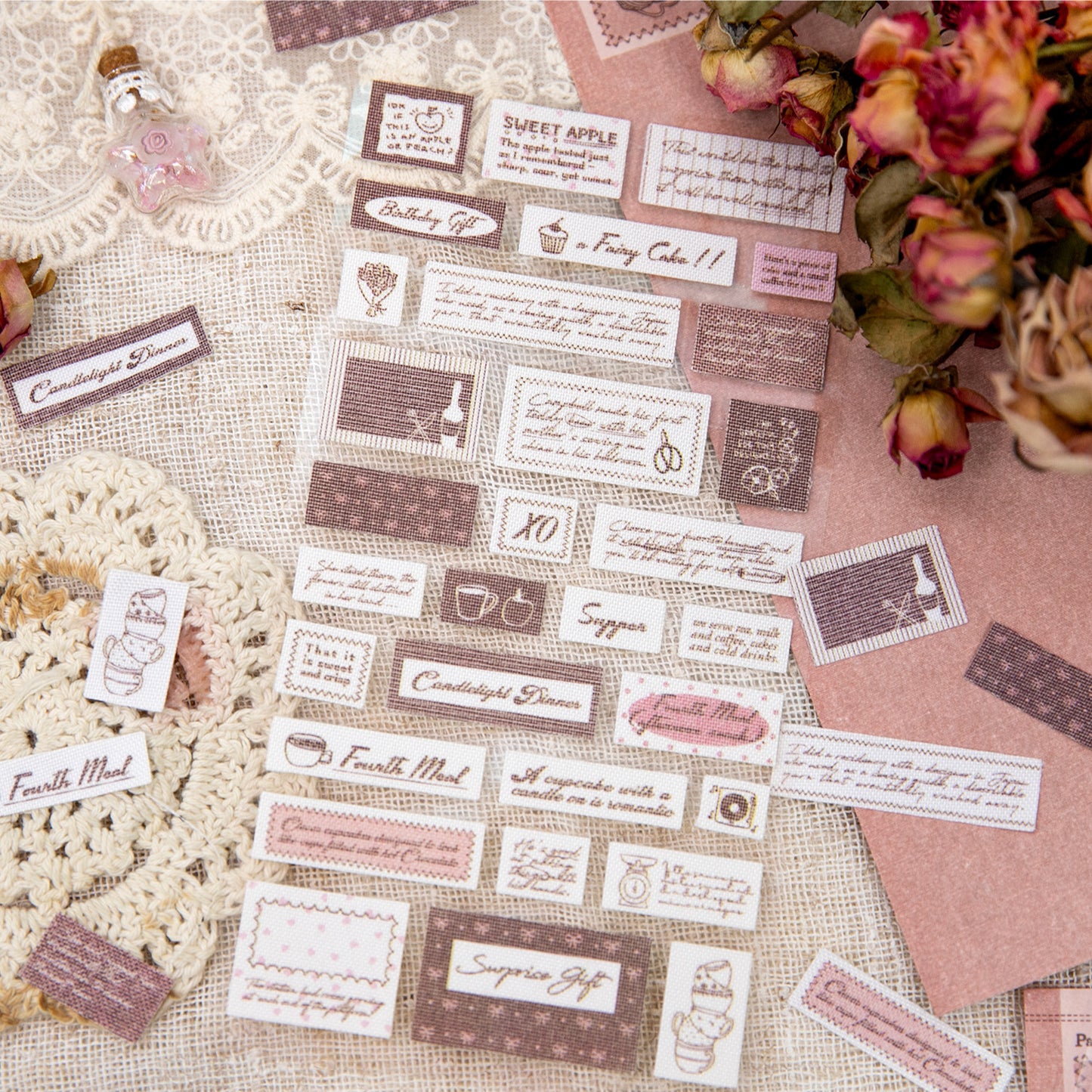 Cozy Vibe Fabric Stickers