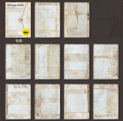 Vintage Letter Scrapbooking Paper