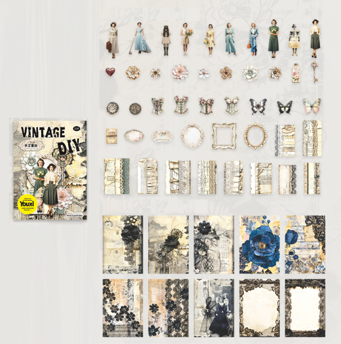 Vintage DIY Junk Journal Kit