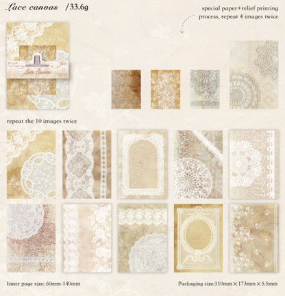 Lace Coffee Vintage Paper Pack