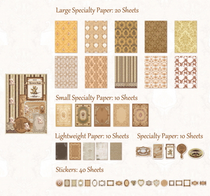 100PCS Rococo Vintage Journal Kit
