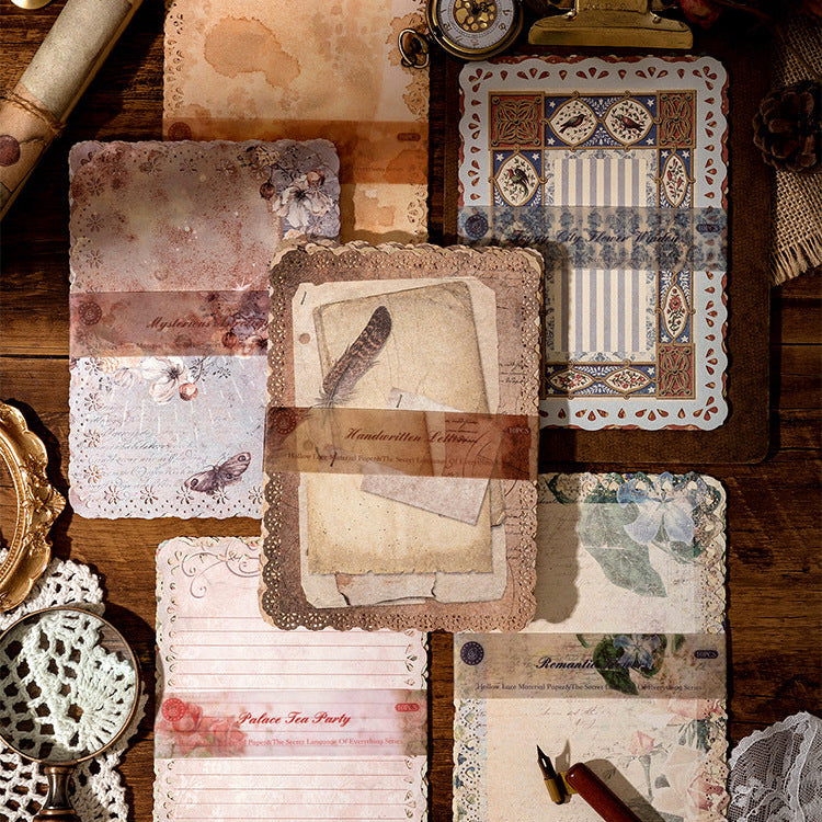 Vintage Hollow Lace Kraft Paper