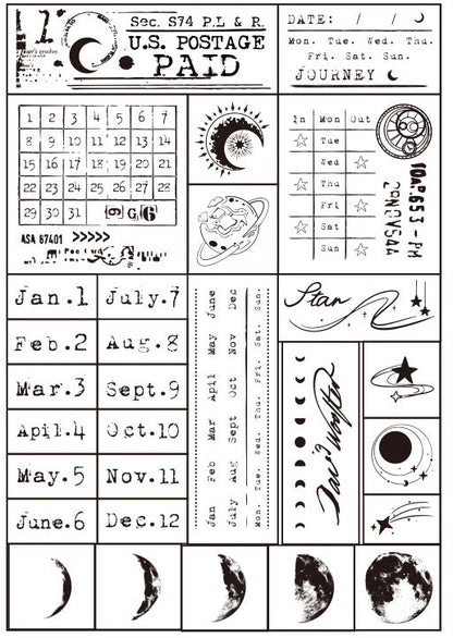 Galaxy Overflow Wooden Stamps Box