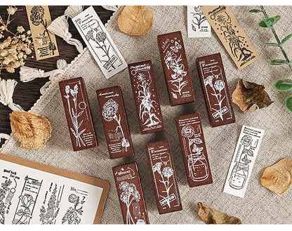 Flower Praise Wooden Stamp Box