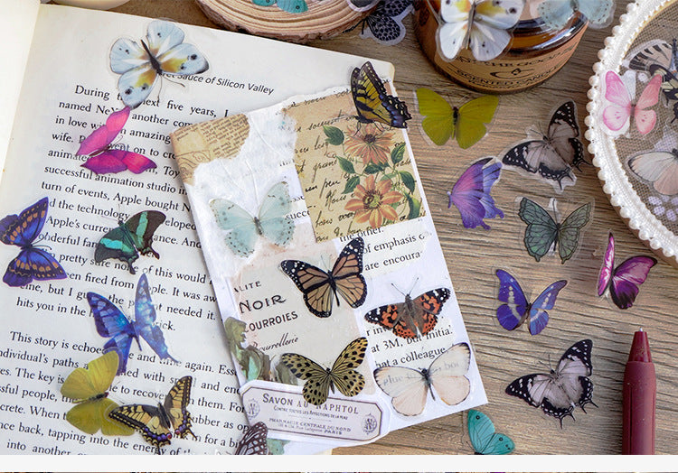 The World of Butterfly PET Sticker Set