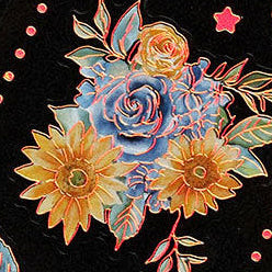 Floral Story Gold Foiled Stickers