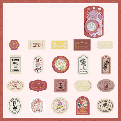 Collection Time Retro Stickers Set