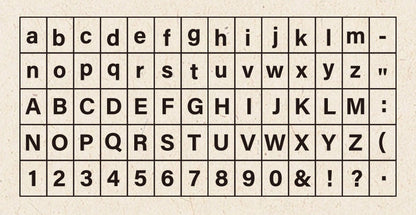 Alphabet and Number Wooden Stamp Box