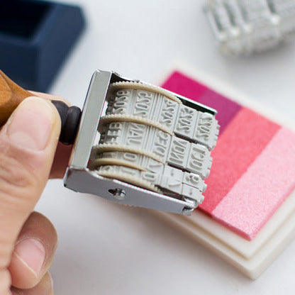 Sello de fecha rodante vintage 