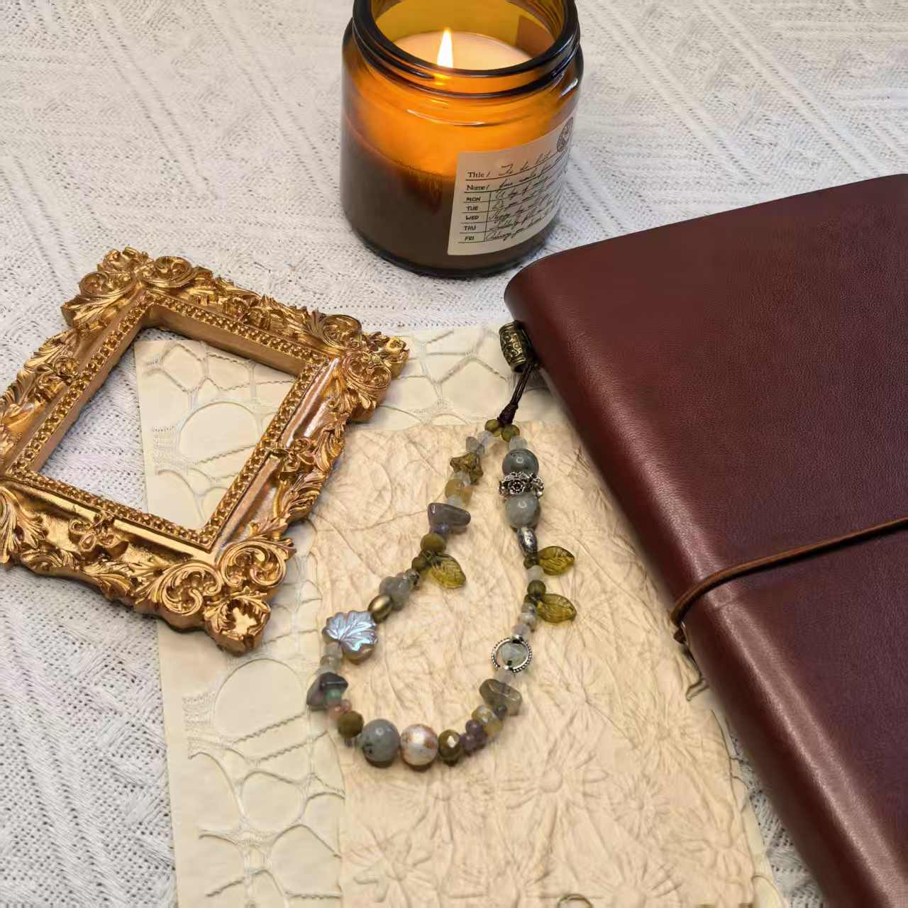 “Wheat Field with Cypresses” Handmade Charm