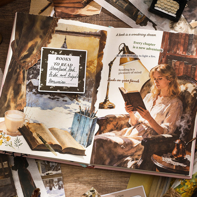 Reading Time Retro Sticker Book