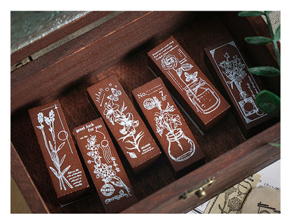 Flower Praise Wooden Stamp Box