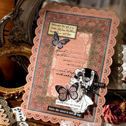 Vintage Hollow Lace Kraft Paper