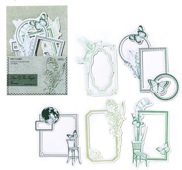 Hollow Collage Frame Sticker Paper Card
