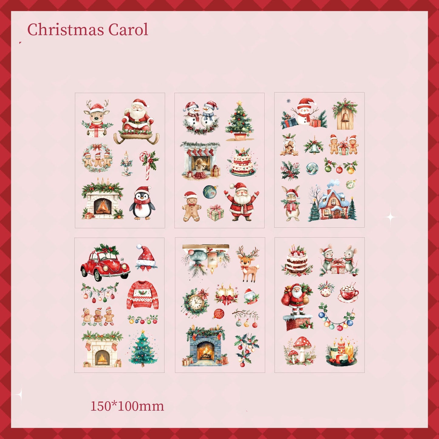 Christmas Snowy Night PET Stickers Set