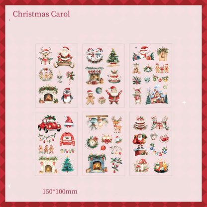 Christmas Snowy Night PET Stickers Set