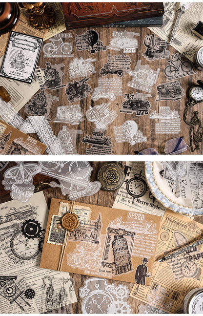 Vintage Tracing Paper Sticker Set