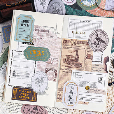 Collection Time Retro Stickers Set