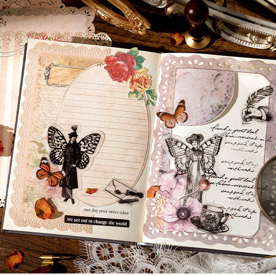 Vintage Hollow Lace Kraft Paper