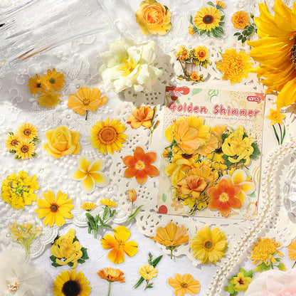 Leisurely Flower PET Sticker Set